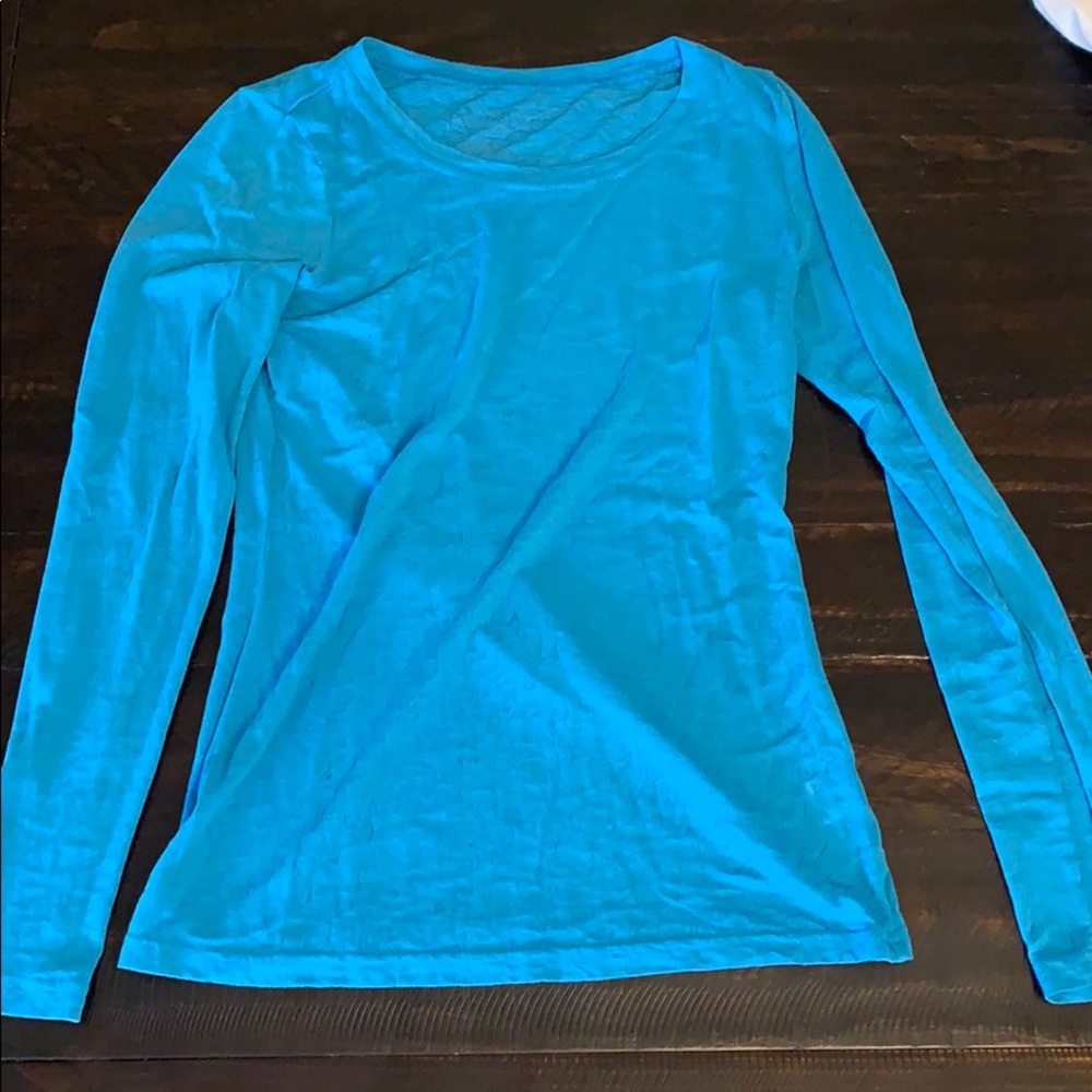 Long sleeve blue shirt